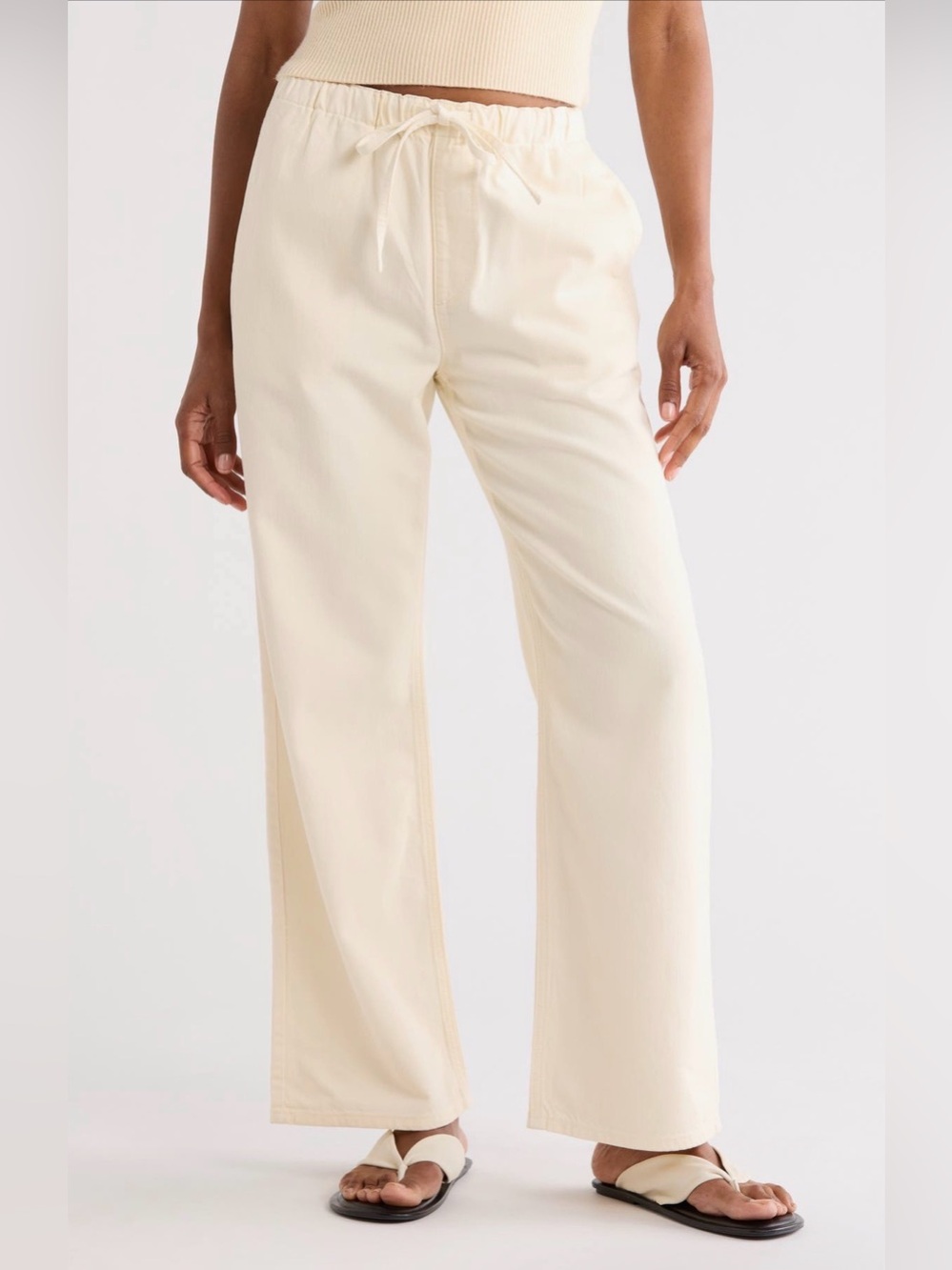 rag & bone Elastic Waist Beach Wide Leg Pants